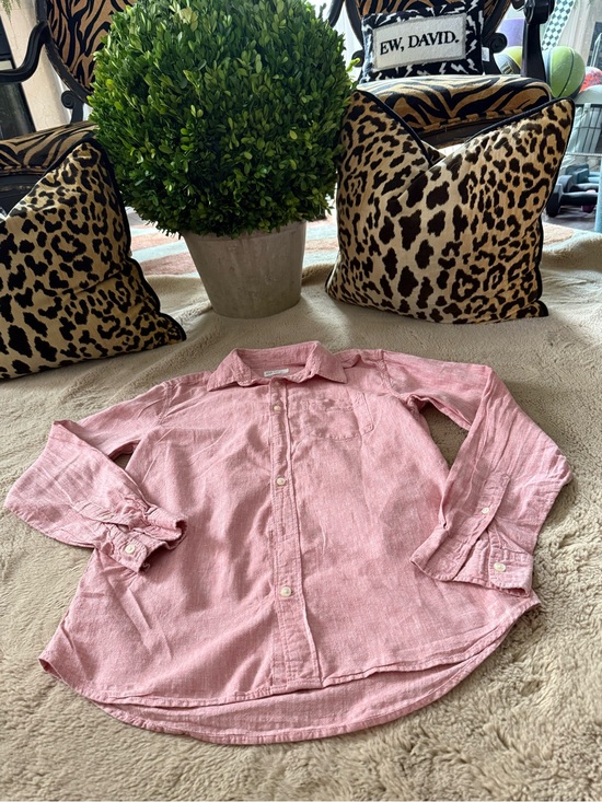 GAP Other - GAP Men’s XS Linen Long-Sleeve Button-Up Heathered pink/red Like new